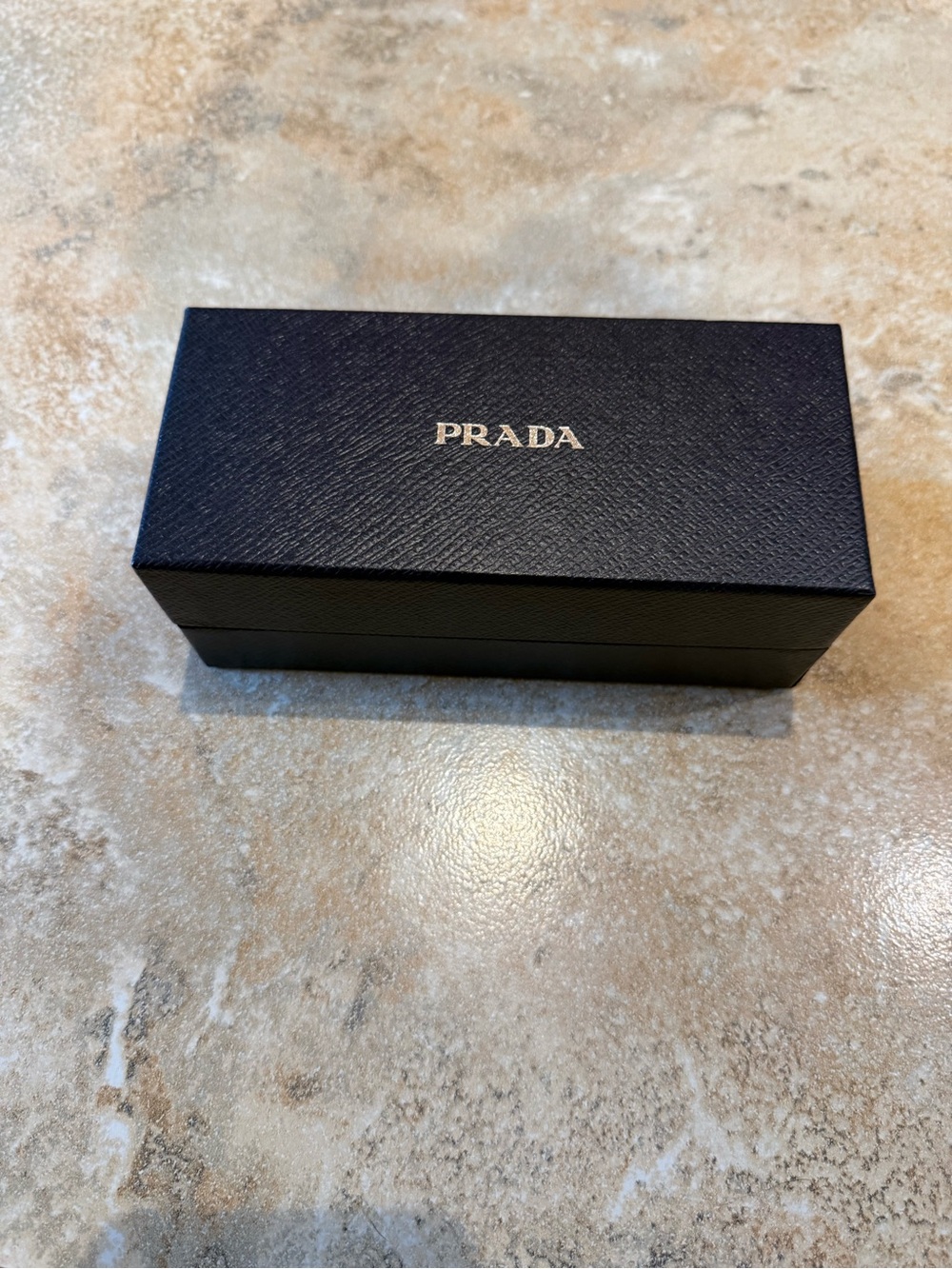 Prada Black Sunglasses Box with silver Logo